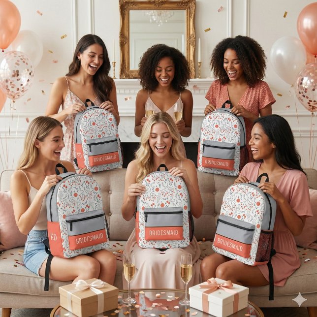Sac à dos de demoiselle d'honneur (This beautiful personalized backpack would make a wonderful gift for your bridesmaids! )