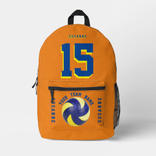Sac à dos de joueur de volley orange sacs sportifs