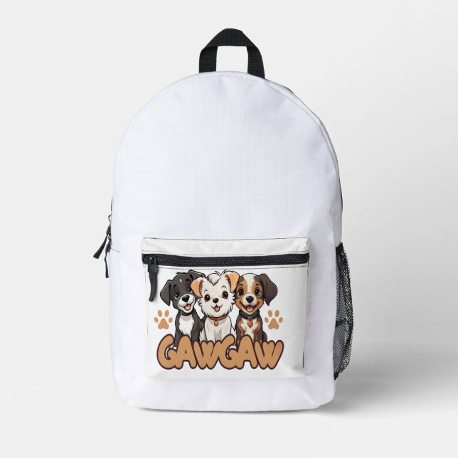 Sac à dos de l'école Amoureux des chiens d'anniver (Recto)