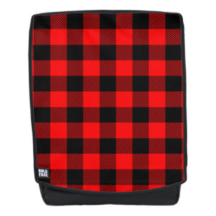 Sac À Dos Décor à carreaux rouge et noir Buffalo à motif éco