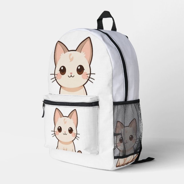 Sac à dos design chat mignon - élégant et fonction (Coin arrière droit)