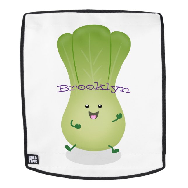 Sac À Dos dessin animé mignon de bok choy (Devant amovible)