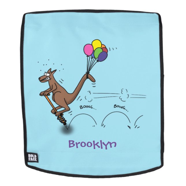 Sac À Dos Dessin d'humour australien kangourou (Devant amovible)