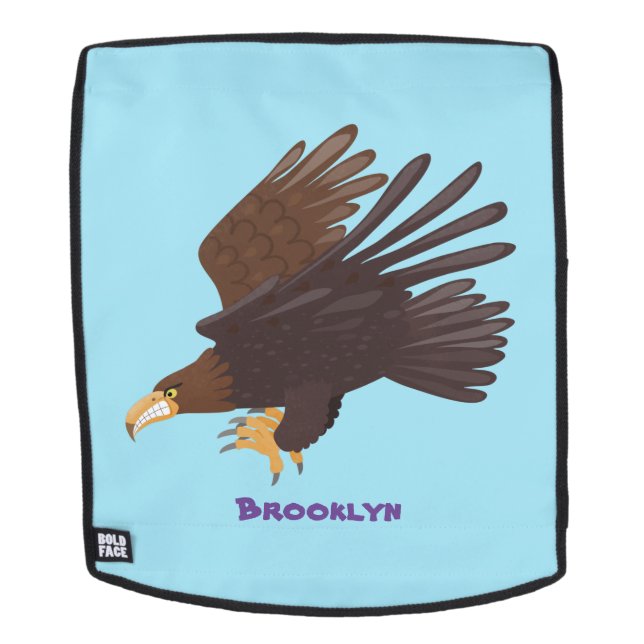 Sac À Dos dessin humoristique d'aigle royal (Devant amovible)