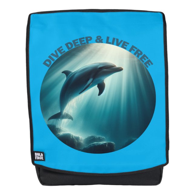 Sac À Dos Dive Deep Live Dolphin gratuit (Devant)