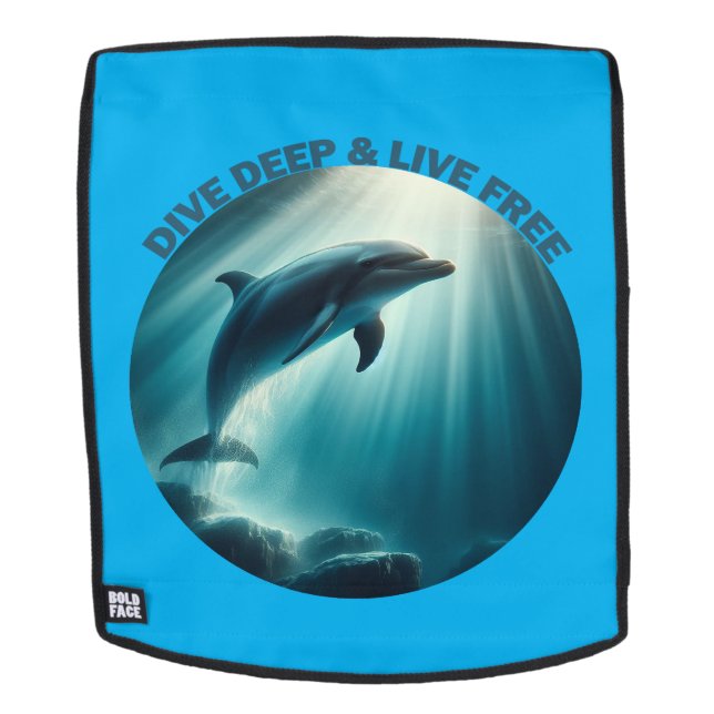 Sac À Dos Dive Deep Live Dolphin gratuit (Devant amovible)