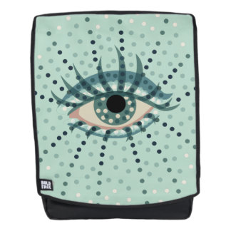 Sac À Dos D'oeil bleu étrange avec l'art psychédélique
