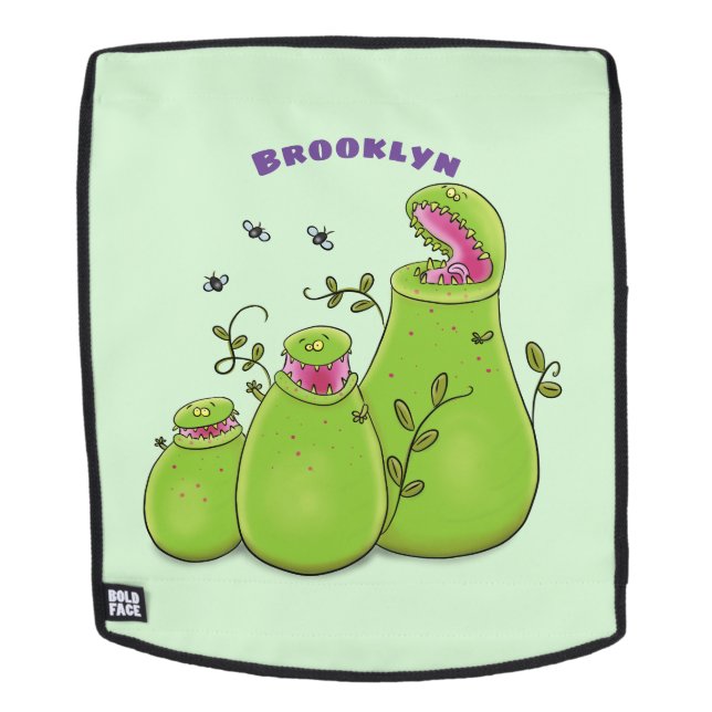Sac À Dos Drôle carnivore carnivore carnivore plante dessin  (Devant amovible)