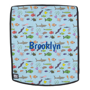 Sac À Dos Drôle des créatures marines dessin motif