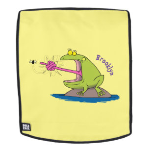 Sac À Dos Drôle dessin animé de grenouille et mouche
