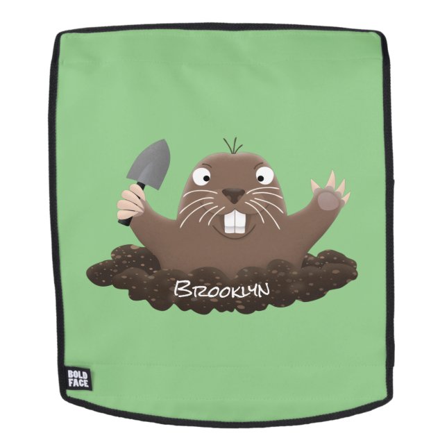 Sac À Dos Drôle gopher de poche creusant dessin dessin de de (Devant amovible)