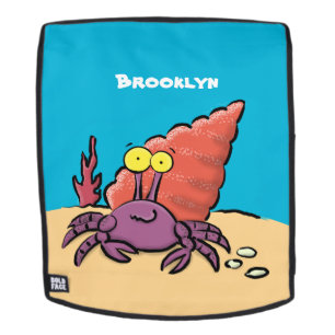 Sac À Dos Drôle mignon caricature pourpre crabe ermite