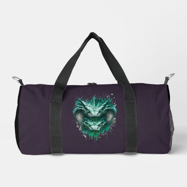 Sac à dos éclaboussure d'aquarelle serpent vert to (Recto)