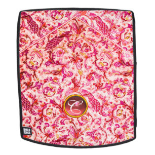 SAC À DOS ÉLÉGANT ANTIQUE FLORENTINE ROSE FUCHSIA MONOGRAS