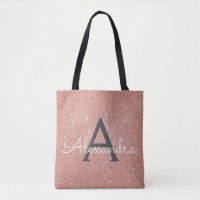 Sac à dos élégant en rose gold scintillant à monog