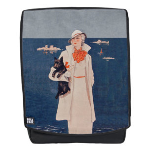 Sac À Dos Elégante Dame Vintage par Ocean Holding Scotty Dog