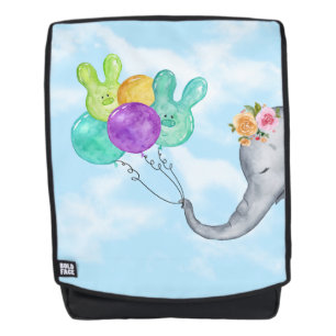 Sac À Dos Eléphants de bébé dans le ciel