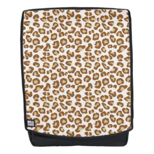 Sac À Dos Empreinte de léopard de neige, beige, tan et crème