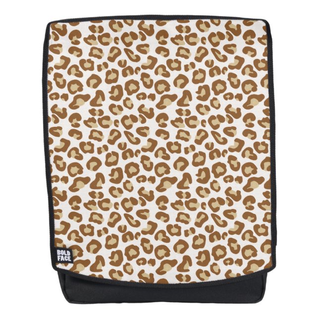 Sac À Dos Empreinte de léopard de neige, beige, tan et crème (Devant)