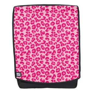 Sac À Dos Empreinte de léopard en Pastel Pink, Hot Pink et F