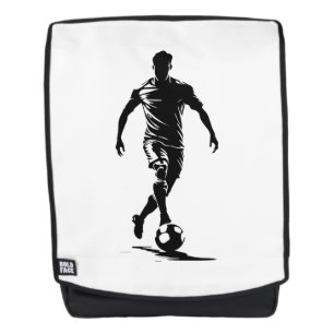 Sac à dos en art de silhouette de joueur de footba