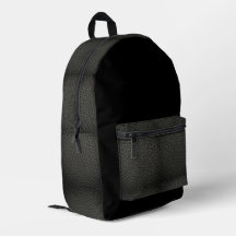 Sac à dos en cuir noir Faux