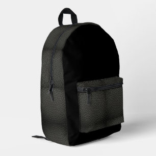 Sac à dos en cuir noir Faux