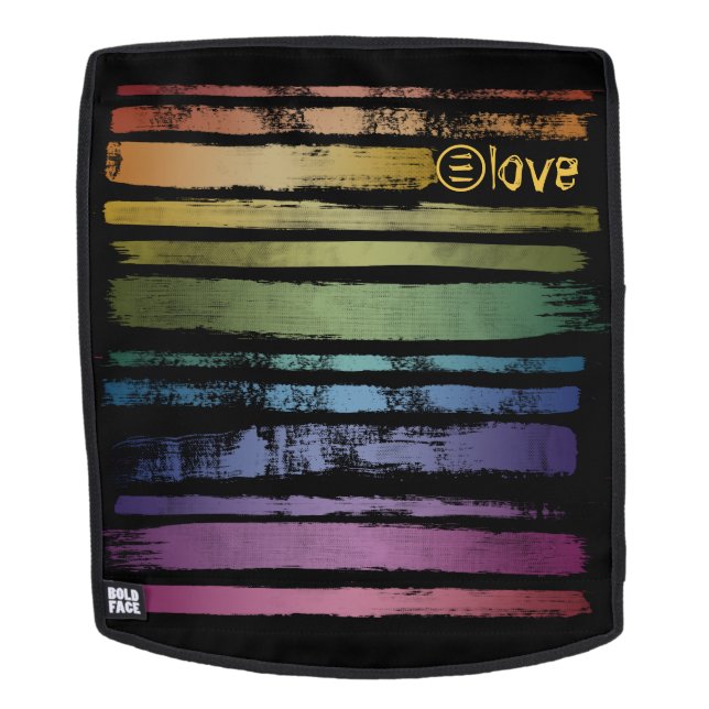 Sac À Dos Equality Love Rainbow Brush Strokes LGBTQ ID656 (Devant amovible)