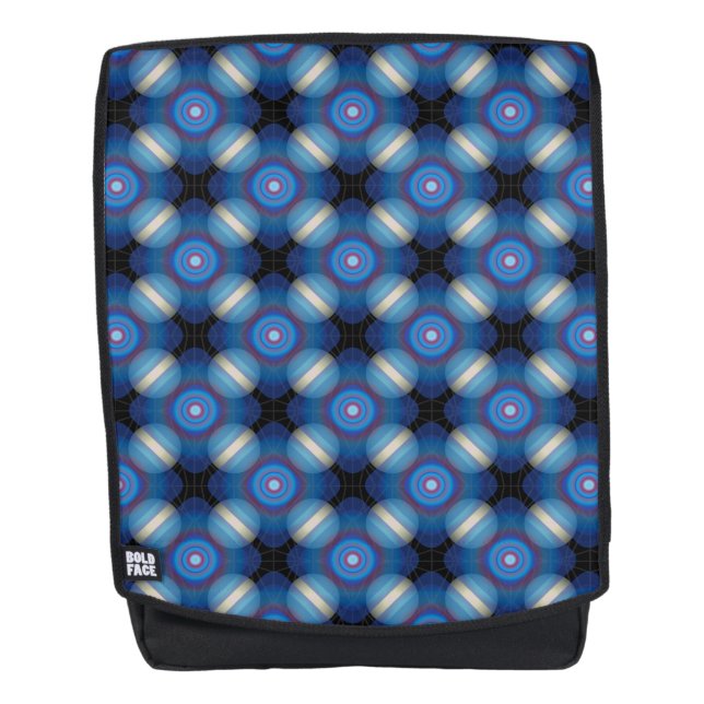 Sac À Dos Espace Géométrique Bleu (Devant)