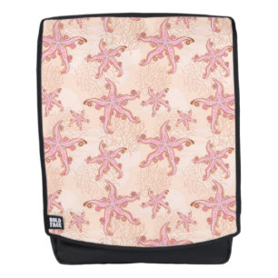 Sac À Dos Étoiles de mer et motif pastel rose corail