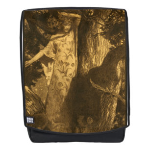 Sac À Dos Femme Dryade si hantée Chouette & Chauve-souris Nu