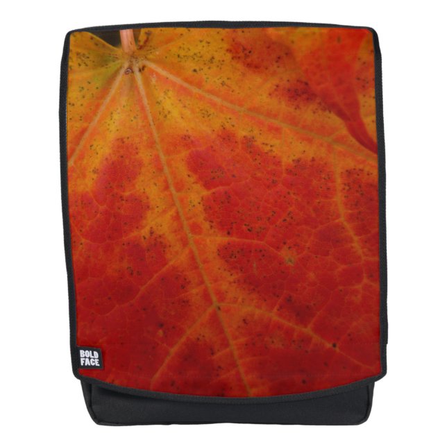 Sac À Dos Feuille d'érable rouge Abstraite Automne Photograp (Devant)
