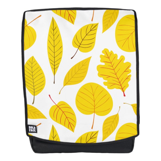 Sac À Dos Feuilles d'automne en jaune (Devant)