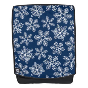 Sac À Dos Flammes de neige sur bleu foncé