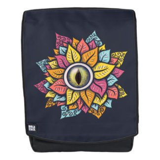 Sac À Dos Fleur Oeil Psychédélique - Art Trippy Coloré