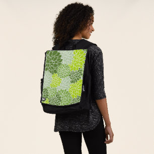 Sac À Dos Fleurs Dahlia, Motif De Fleurs, Dahlia Verte