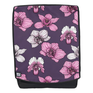 Sac À Dos Fleurs d'orchidées roses