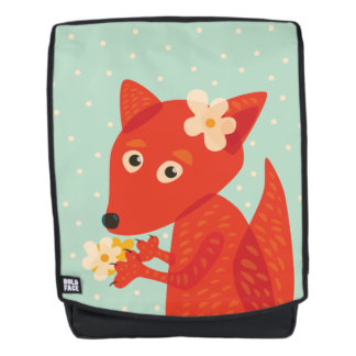 Sac À Dos Fleurs Et Mignons Renards