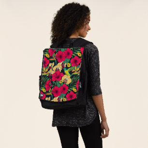 Sac À Dos Fleurs tropicales et colibri - Botanica d'été