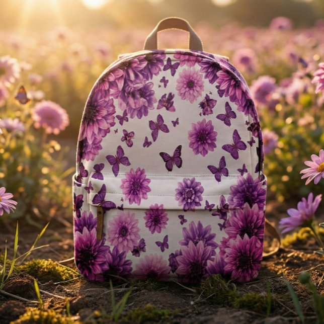Sac à dos Floral rose imprimé (Créateur téléchargé)
