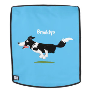 Sac À Dos Funny Border Collie chien en course dessin animé