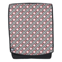 Géométrique rouge et blanc noir