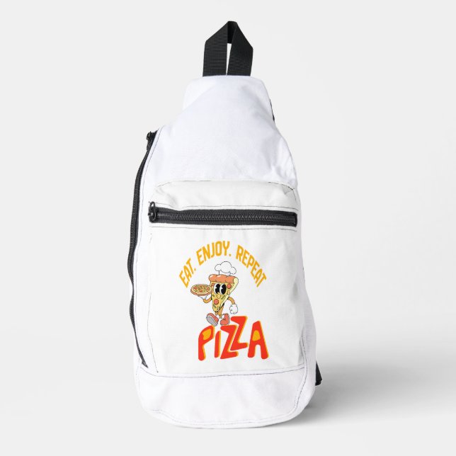 Sac à dos graphique blanc pour amateur de pizza dr (Recto)