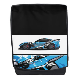 Sac à dos gras visage-Sac à dos voiture de sport