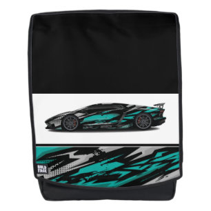 Sac à dos gras visage-Sac à dos voiture de sport
