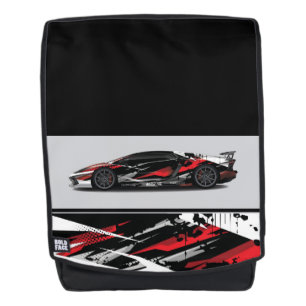 Sac à dos gras visage-Sac à dos voiture de sport