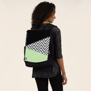 Sac À Dos Gray Zigzag, Gray Chevron, Zigzag Pattern, Mint