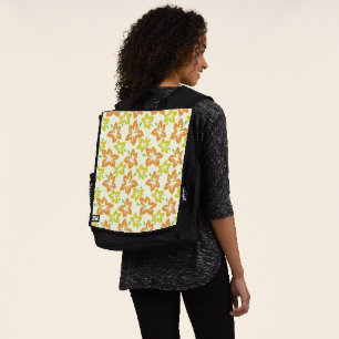 Sac À Dos Hibiscus jaune, Hibiscus orange, Motif floral