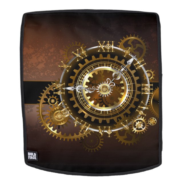 Sac À Dos Horloge Steampunk avec des engrenages anciens (Devant amovible)