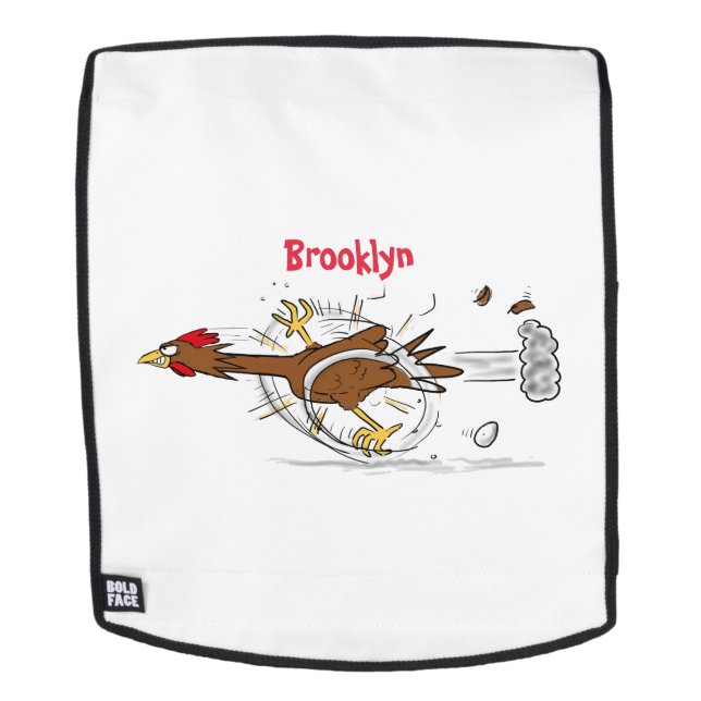 Sac À Dos Illustration amusante de poulet cool (Devant amovible)